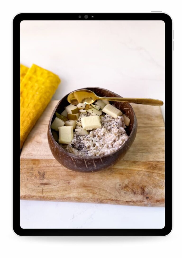 Owsianka z białą czekoladą